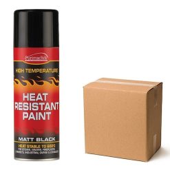 Brand new ⭐ Purimachos Fire Everbuild Heat Resistant Matt Black Paint Spray 400ml Box Of 12 ????