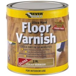 Outlet ๐ Everbuild Floor Varnish Clear Gloss 2.5 Litre FLOORVGL2 โค๏ธ