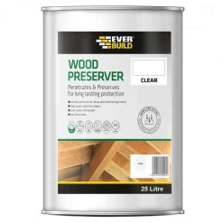 Outlet 🎁 Everbuild Lumberjack Wood Preserver 25 Litre - Clear LJCR25 ⭐