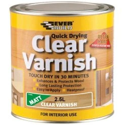 Top 10 ๐ Everbuild Quick Drying Clear Matt Varnish 2.5 Litre WVARCLM2 ๐