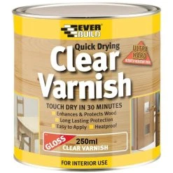 Cheapest ๐ฏ Everbuild Quick Drying Clear Varnish Gloss 250ml WVARCLG02 ๐