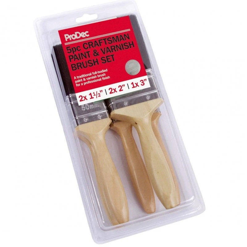 Best Pirce ๐ฅ Prodec Craftsman Premium 5pc Painters Decorators Paint Varnish Brush Set CPR645 ๐ - Image 8