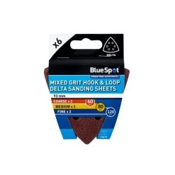 Discount ✔️ Blue Spot Tools Delta Sanding Mixed Grit 93mm Sander Sheets 19878 Bluespot ⭐