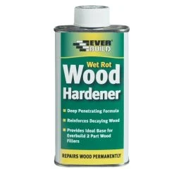 Budget 😍 Everbuild WOODHARD2 Wet Rot Wood Hardener Treatment 250ml Tin 🥰