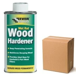 Cheapest 🌟 Everbuild WOODHARD2 Wet Rot Wood Hardener Treatment Box Of 6 🌟