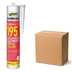 Brand new ๐ฅ Everbuild 195 Everflex Siliconised Acrylic Sealant Caulk White - Box Of 25 ๐ฏ