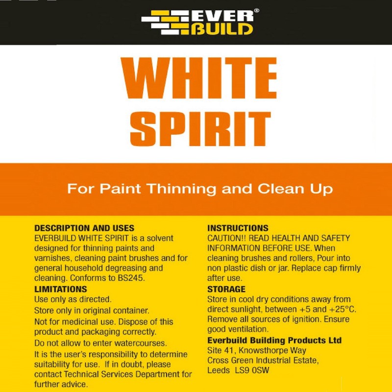 Everbuild Decorators White Spirit Paint Thinner Cleaner 2 Litre Box of 8 Discount ???? Everbuild Decorators White Spirit Paint Thinner Cleaner 2 Litre Box Of 8 ???? -Everbuild Shop unnamed file 457