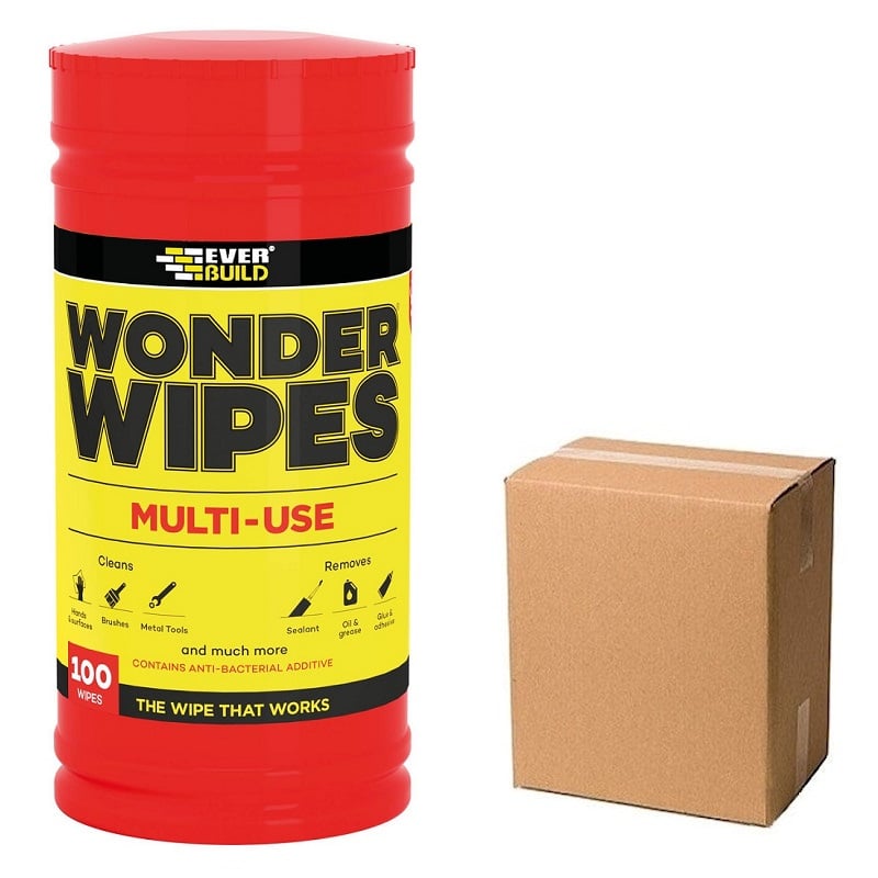Everbuild Wonder Wipes 100 Wipe Tub Box of 6 WIPE80-6 Budget ⭐ Everbuild Wonder Wipes 100 Wipe Tub Box Of 6 WIPE80-6 ???? -Everbuild Shop unnamed file 709