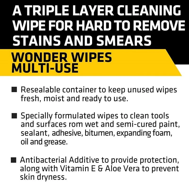 Buy 👍 Everbuild Wonder Wipes Antibacterial 100 Wipe Tub WIPE80 🔥 - Image 2