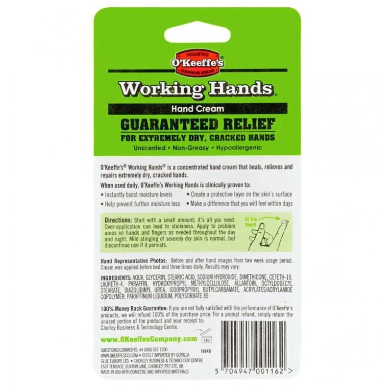 Coupon 🔥 OKeeffes Working Hands Hand Protection Repair Cream 96g 7044001 ❤️ - Image 4