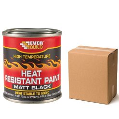 Brand new ⭐ Purimachos Fire Everbuild Purimachos Heat Resistant Matt Black Paint 125ml Tin Box Of 12 ????