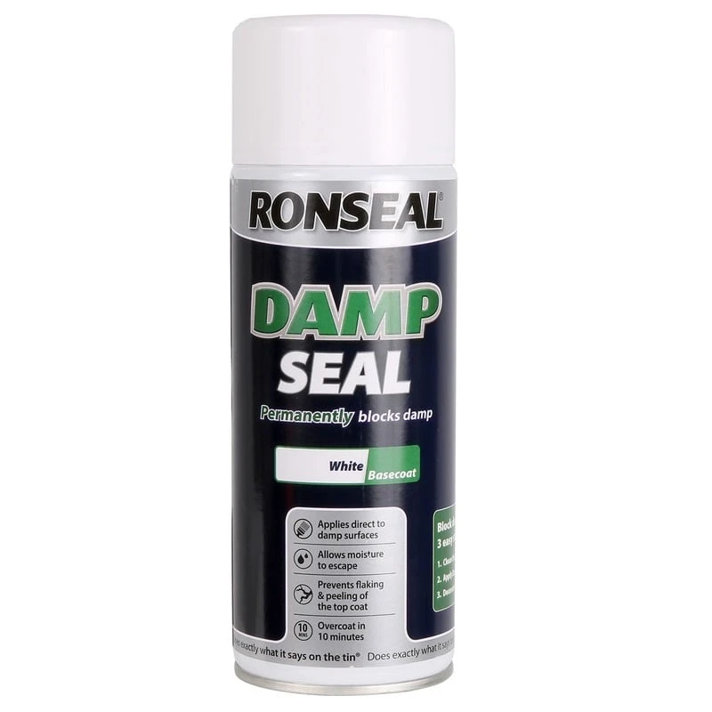 Hot Sale โค๏ธ Ronseal Damp Seal Paint White Matt 400ml Aerosol Spray 36959 ๐