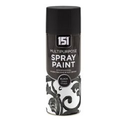 Best Pirce ???? 151 Multi Purpose Black Gloss Spray Paint 400ml TAR024 ????